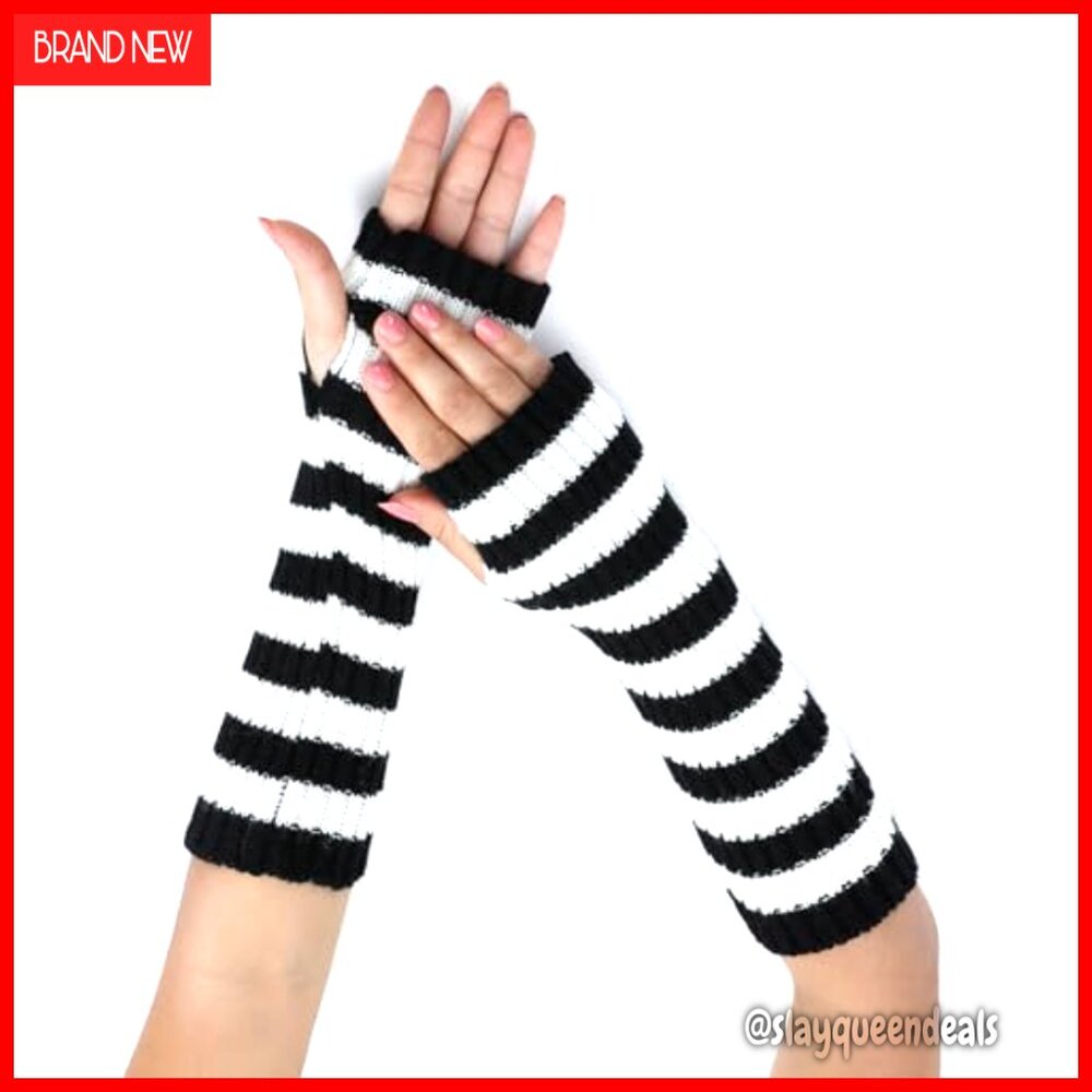 Cat Ear Hat Fingerless Gloves Stackable Bracelets… - image 3